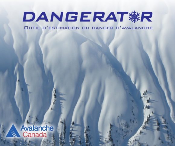 Dangerator logo sur fond de montagnes