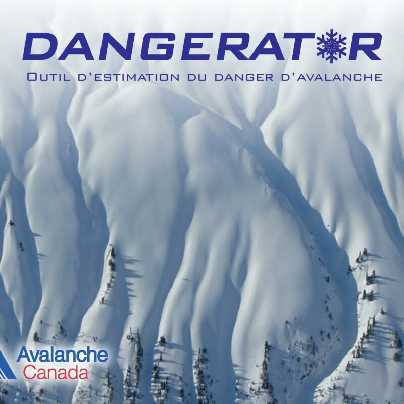 Dangerator logo sur fond de montagnes